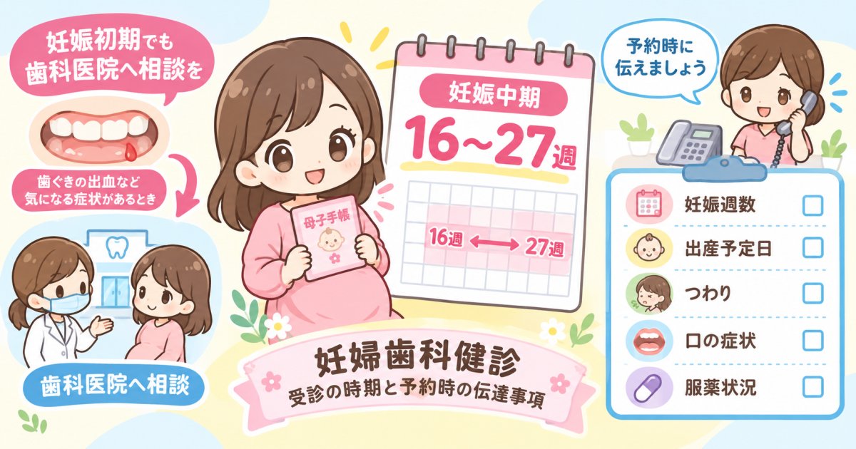 母子手帳をもらったら歯医者へ行くタイミングと予約時に伝えること